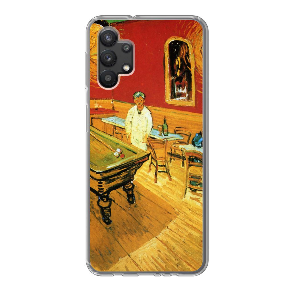 MuchoWow Handyhülle Schutzhülle Hülle für Samsung Galaxy A32 5G Das Nachtcafé - Vincent van Gogh Silikon Softcase Handy Hülle - Softcase