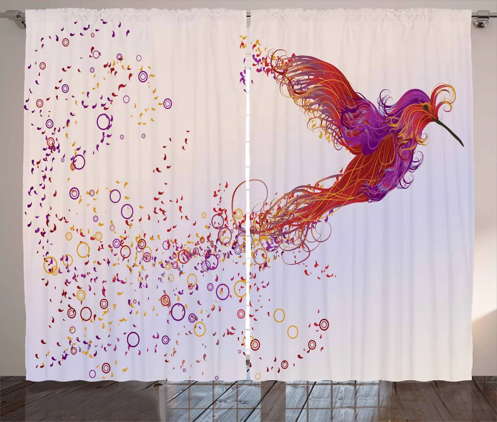Offerta Tenda Abakuhaus Uccelli Colibrì Arancio 280x245 cm