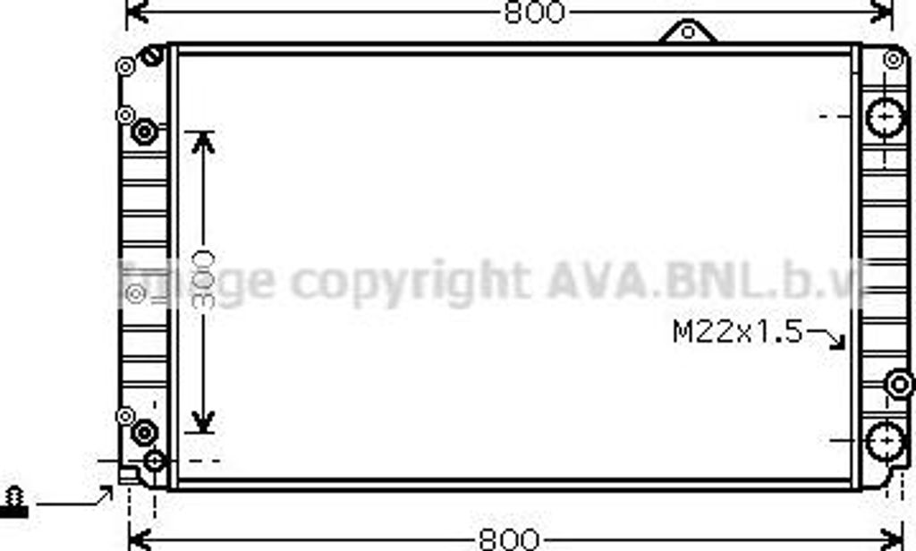 AVA AIA2099 Motorkühler OE 4D0121251 kompatibel mit A8 4D