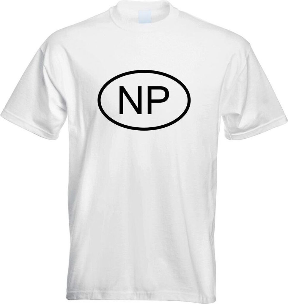 Kiwistar - T-Shirt - Weiss - Nepal NP Motiv Bedruckt Funshirt Design Print - mit Motiv Bedruckt - Funshirt Design - Sport - Freizeit - Herren - L