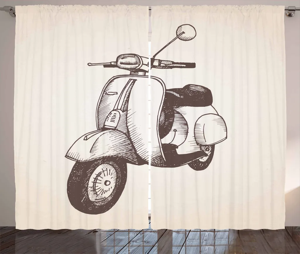 Tenda Arredo ABAKUHAUS Grunge Retrò 280x175 cm Colore Tortora