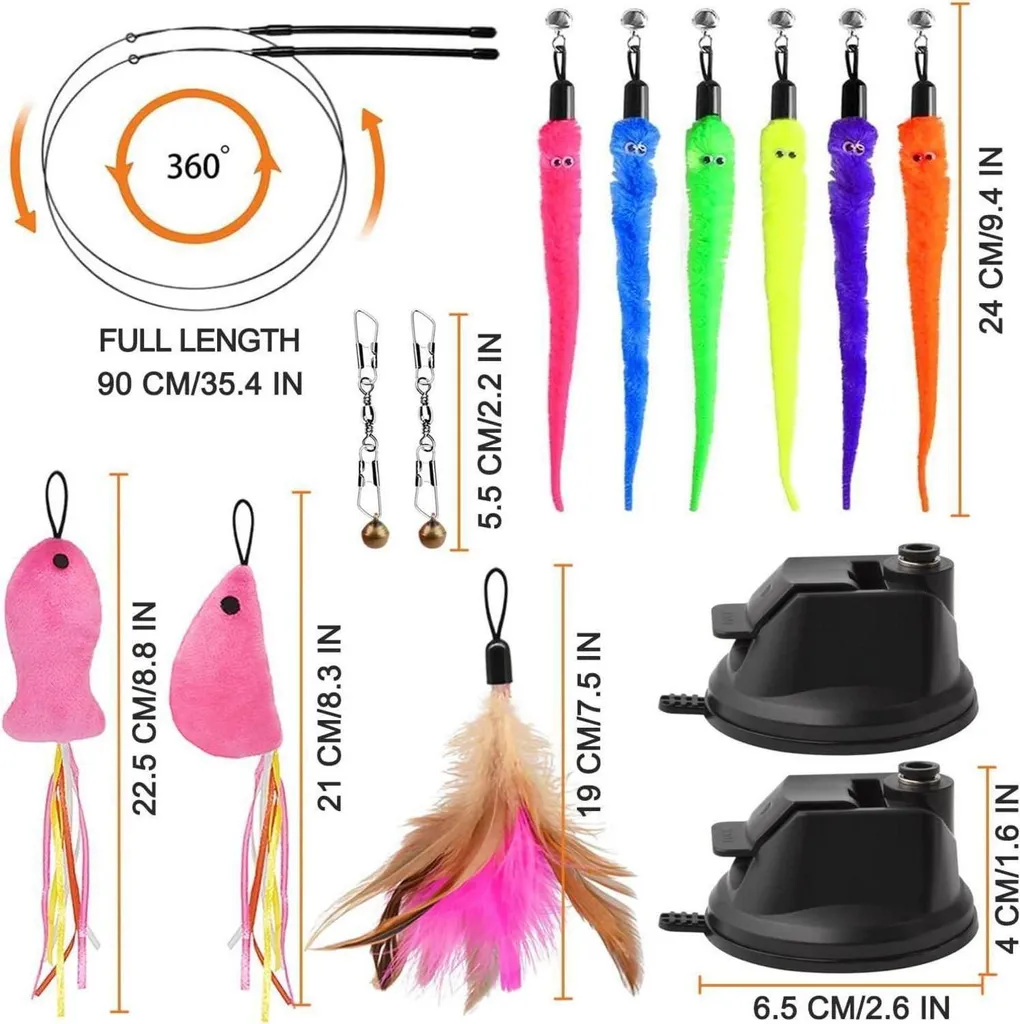Jouets interactifs pour chats contre l'ennui, kit de 13 pièces - 2