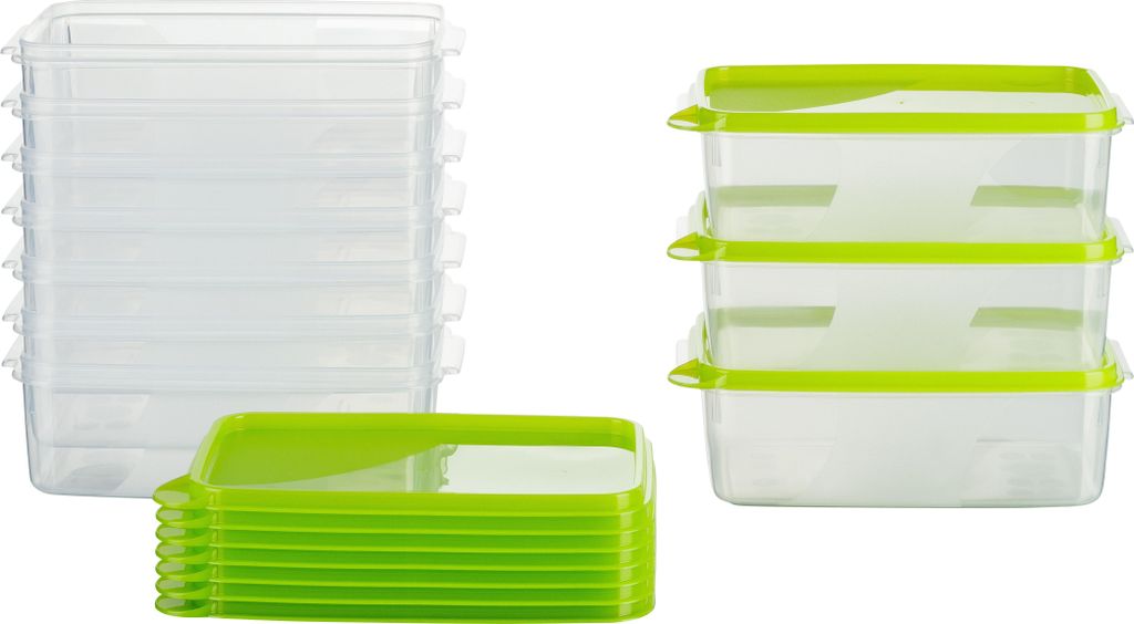 MiraHome Vorratsdosen Sets verschiedene Größen rechteckig grün – Vorratsdosen mit Deckel Luftdicht – Gefrierdosen für Mealprep – Austrian...