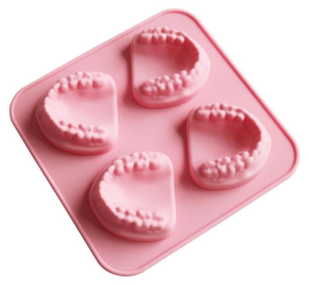 Eiswürfelform in Zahnform, Silikon-Eiswürfelform für Produktbild 