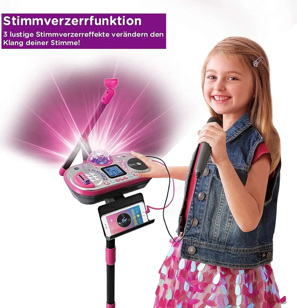 VTech Super Star DJ Studio Mixage - Console lumineuse avec effets et micro - 8