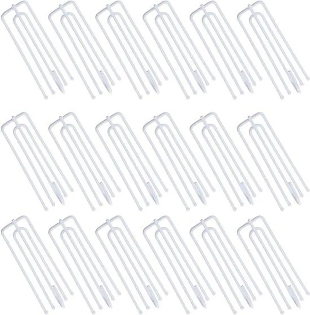 Solution anti-chute rideaux : 60 crochets métalliques blancs renforcés