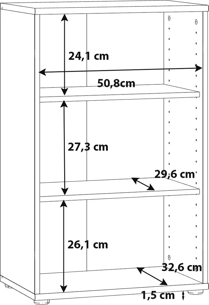Étagère Tembi Blanche - Solution de Rangement pour Petits Espaces 54cm - 5