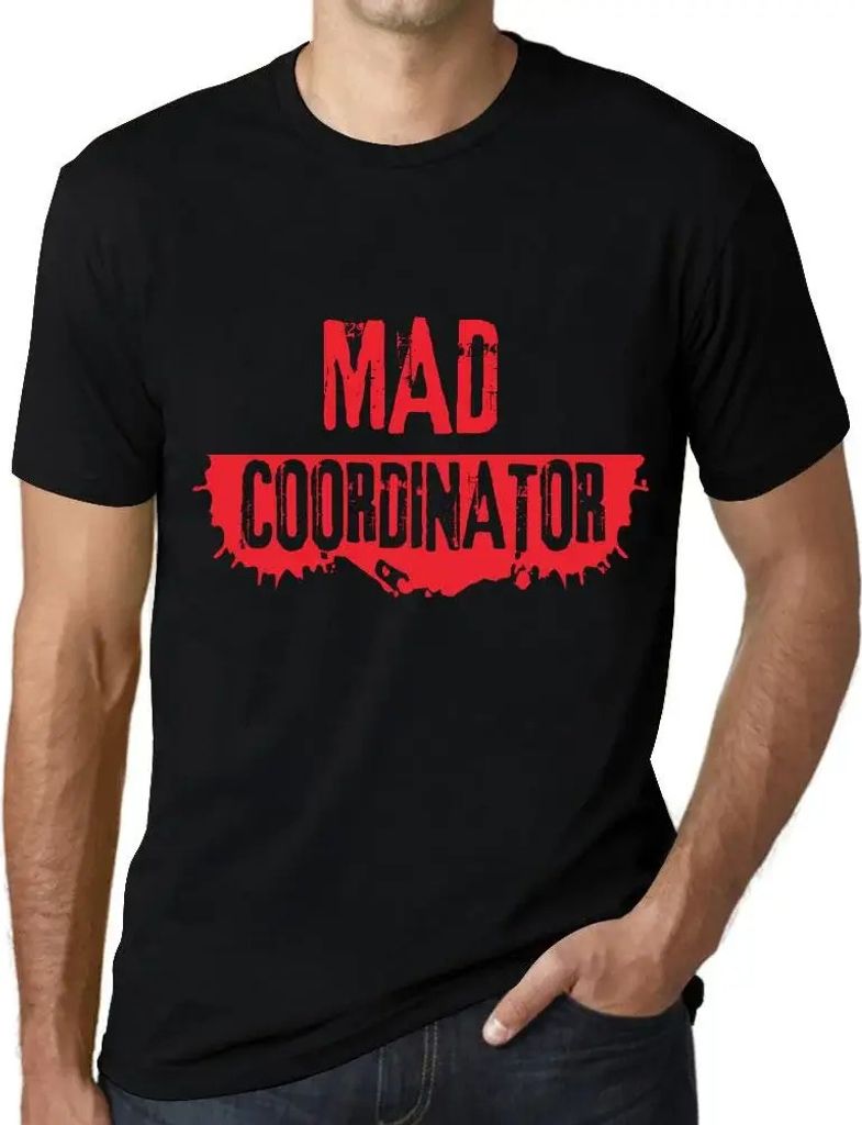 Herren Grafik T-Shirt Verrückter Koordinator – Mad Coordinator – Öko-Verantwortlich Vintage Jahrgang Kurzarm Lustige Druck Geburtstag Geschen...