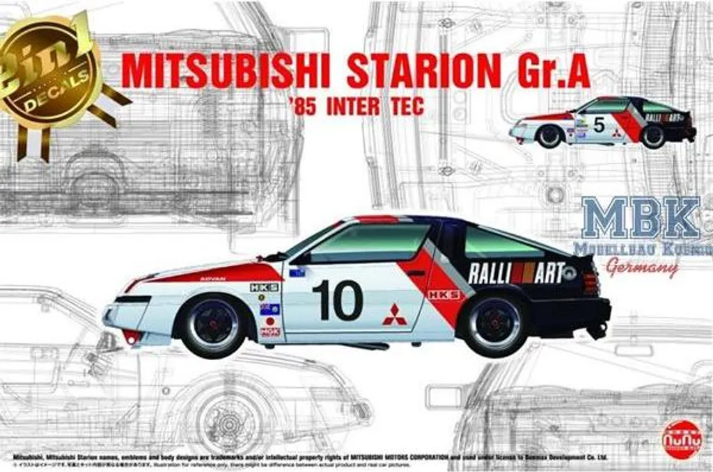 Mitsubishi Starion GR.A 1985 pour Collectionneur de Modélisme 1/24