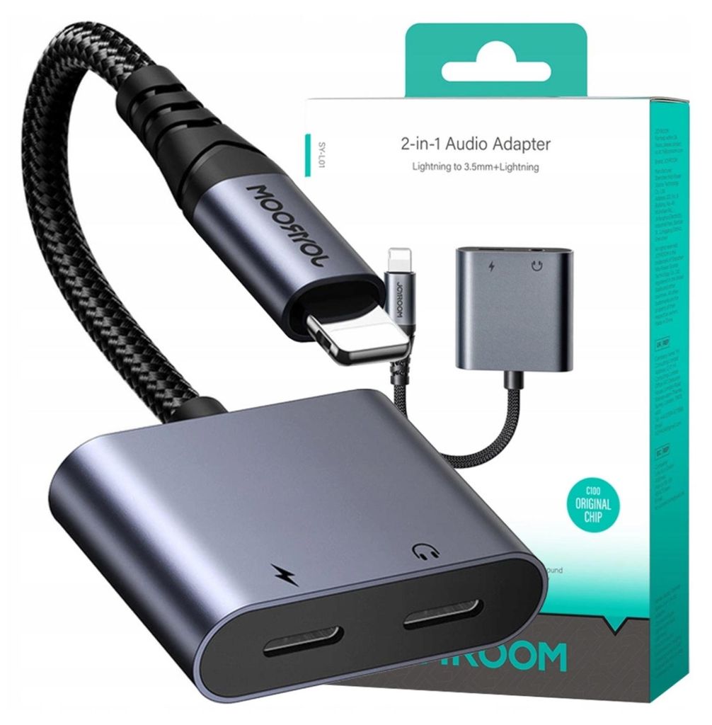 JOYROOM SY-L02, Lightning, Dual Lightning, Schwarz Produktbild 