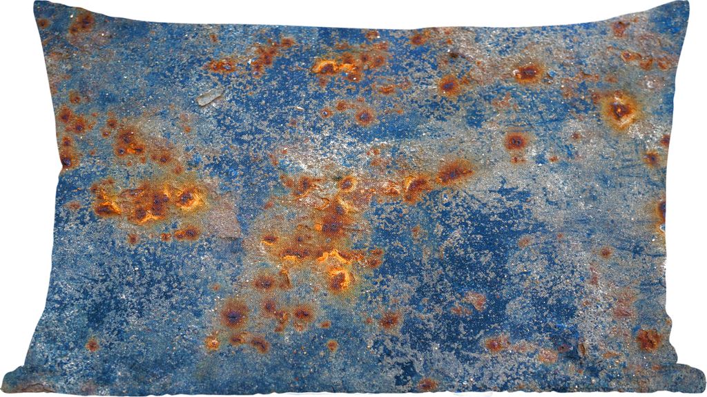 MuchoWow Zierkissen Sofakissen Wohnzimmer Dekokissen 50x30 cm Gold - Rost - Vintage - Wohnzimmerdekoration - Polster mit Photo