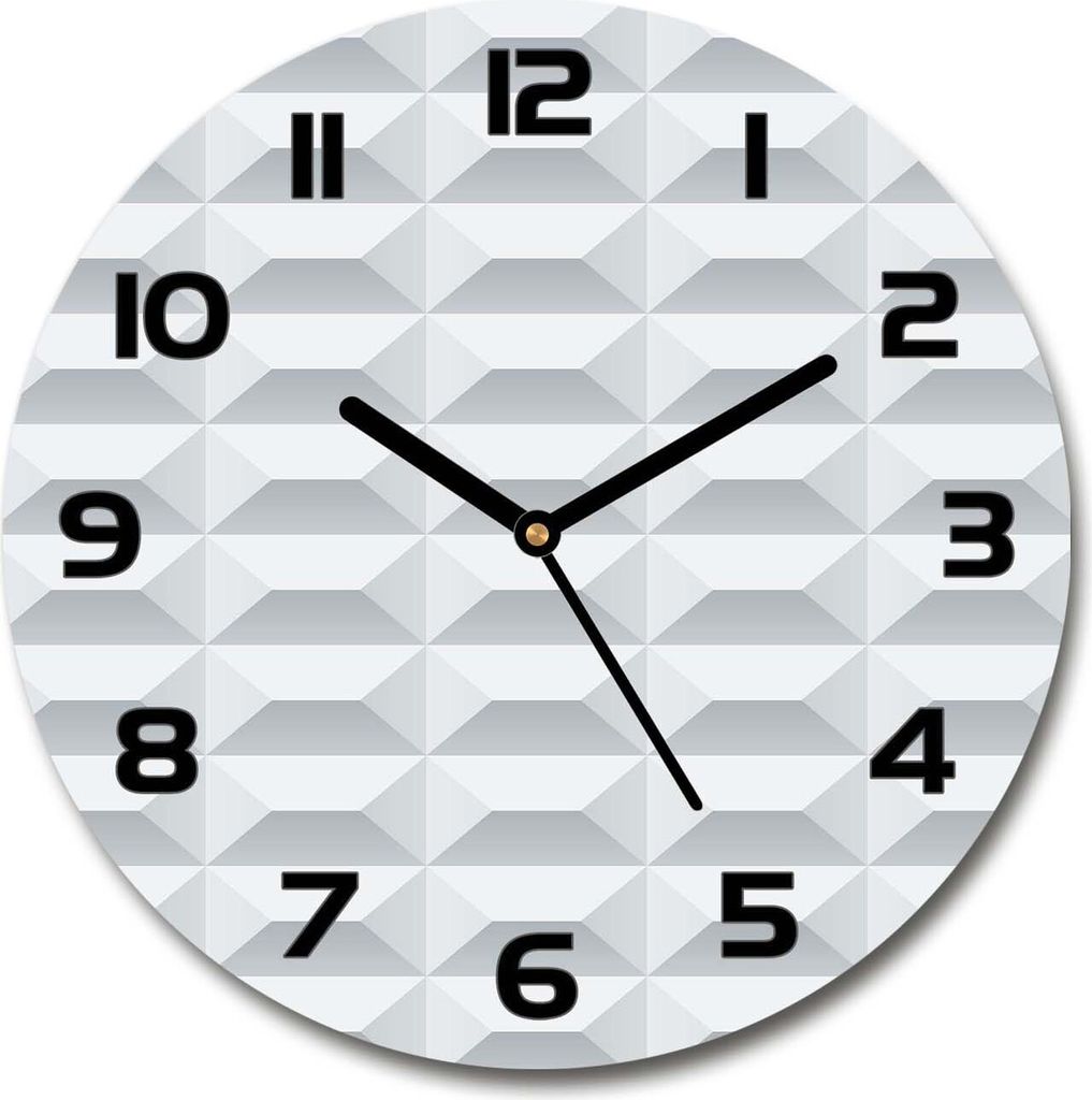 Wanduhr aus Glas 30fi Glasbild Glasuhr Gehärtetes Glas - schwarze-zeiger - Geometric background