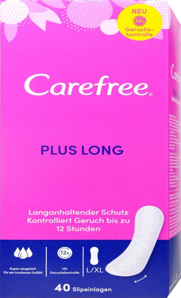 Carefree Plus Long Slipeinlagen Ohne Duft, 40 Stück Produktbild 