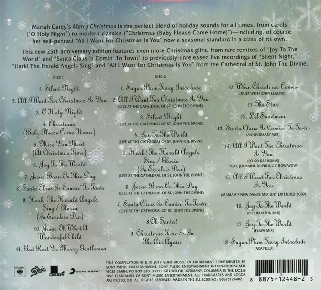 Album Merry Christmas Mariah Carey Édition Deluxe 2 CD Remastérisés - 4