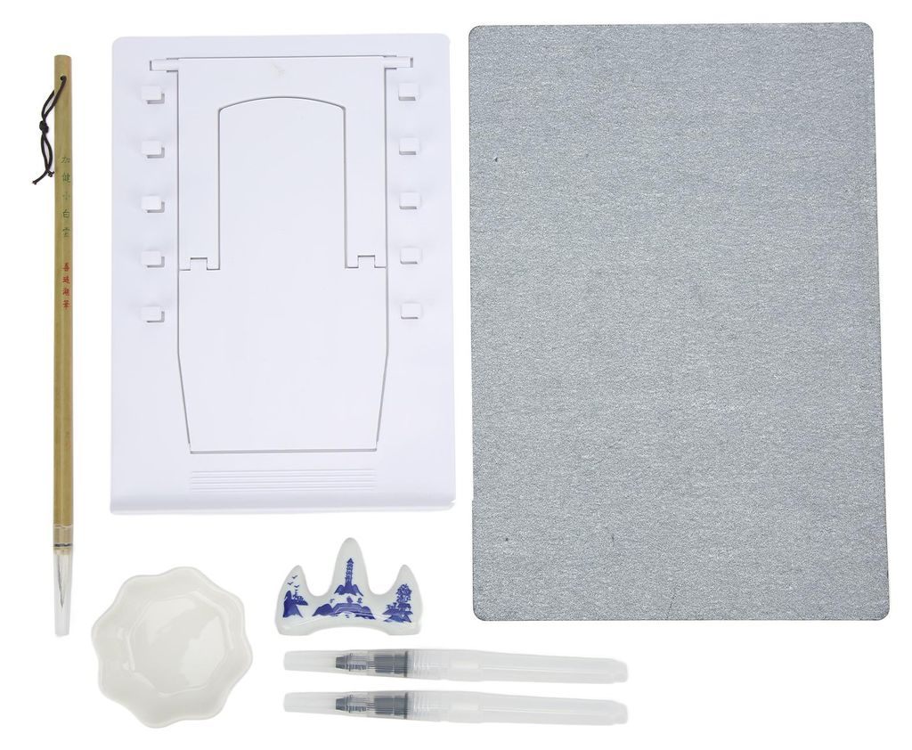 Wasserzeichenbrett-Set, wiederverwendbarer, umweltfreundlicher Pinsel, Werkzeugset für Wassermalerei mit Halterung