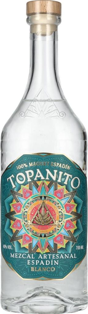 Topanito Mezcal Artesanal Blanco 100% Mague Espadín 40% Produktbild 
