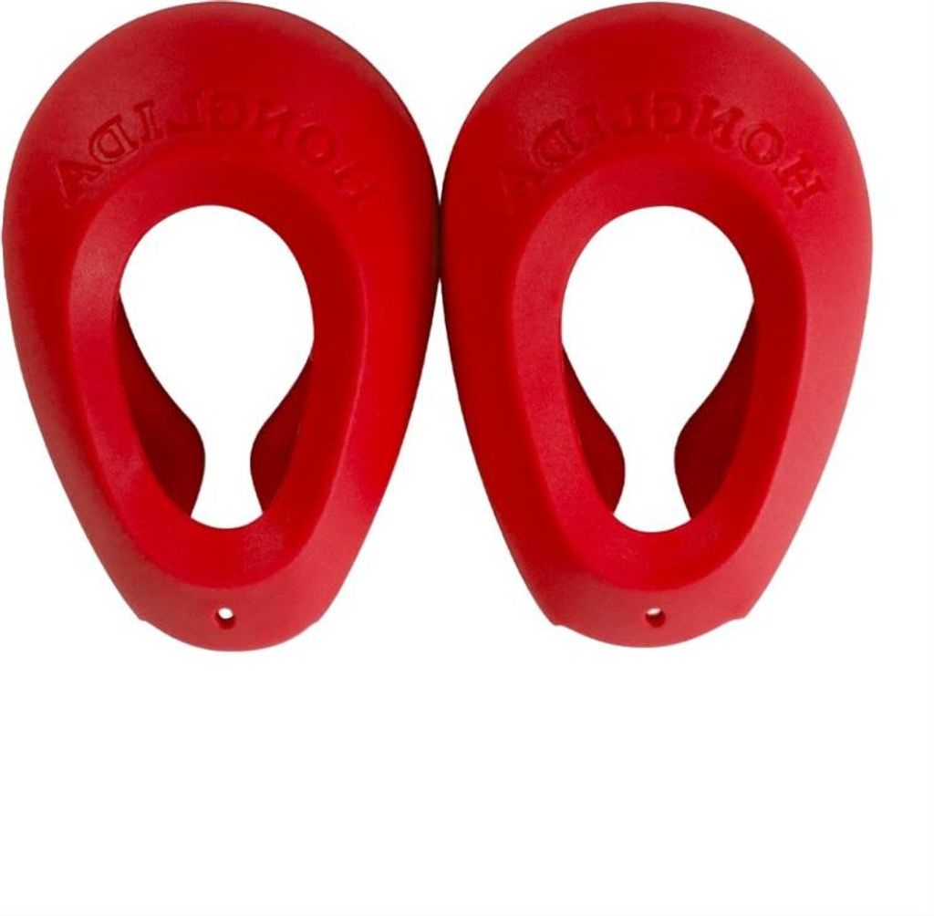 INF Silikon Ohrschützer für Haarfärbung, 2 Stück, Friseurbedarf Rot