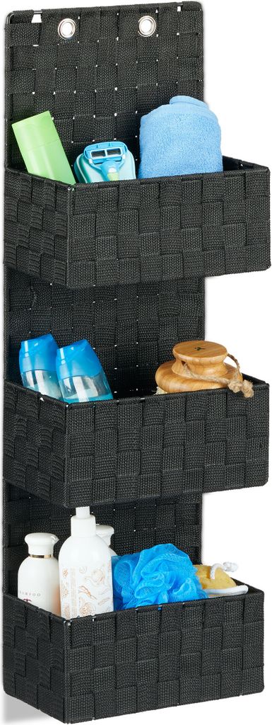 Relaxdays Hängeorganizer Stoff, Türorganizer mit 3 Produktbild 