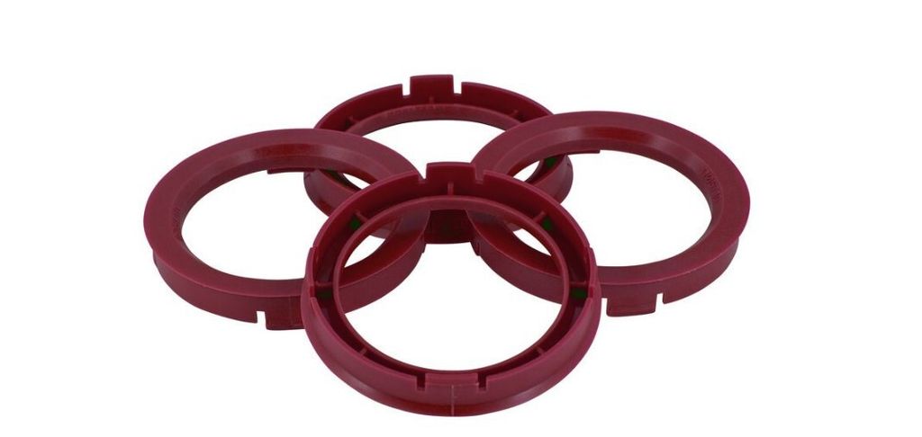 4x TPi Zentrierringe Felgen-Zentrierringe 6715610 ABS (Acrylnitril-Butadien-Styrol-Copolymerisat) Kohlefaser 56.1mm 69.1mm