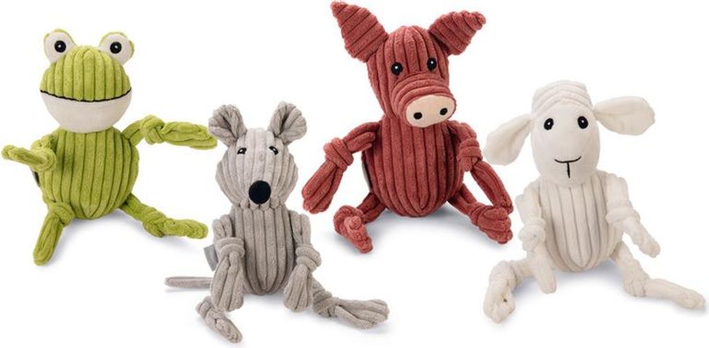 Giocattolo per cani Beeztees Piggi in tessuto a coste rosa Immagine del prodotto 