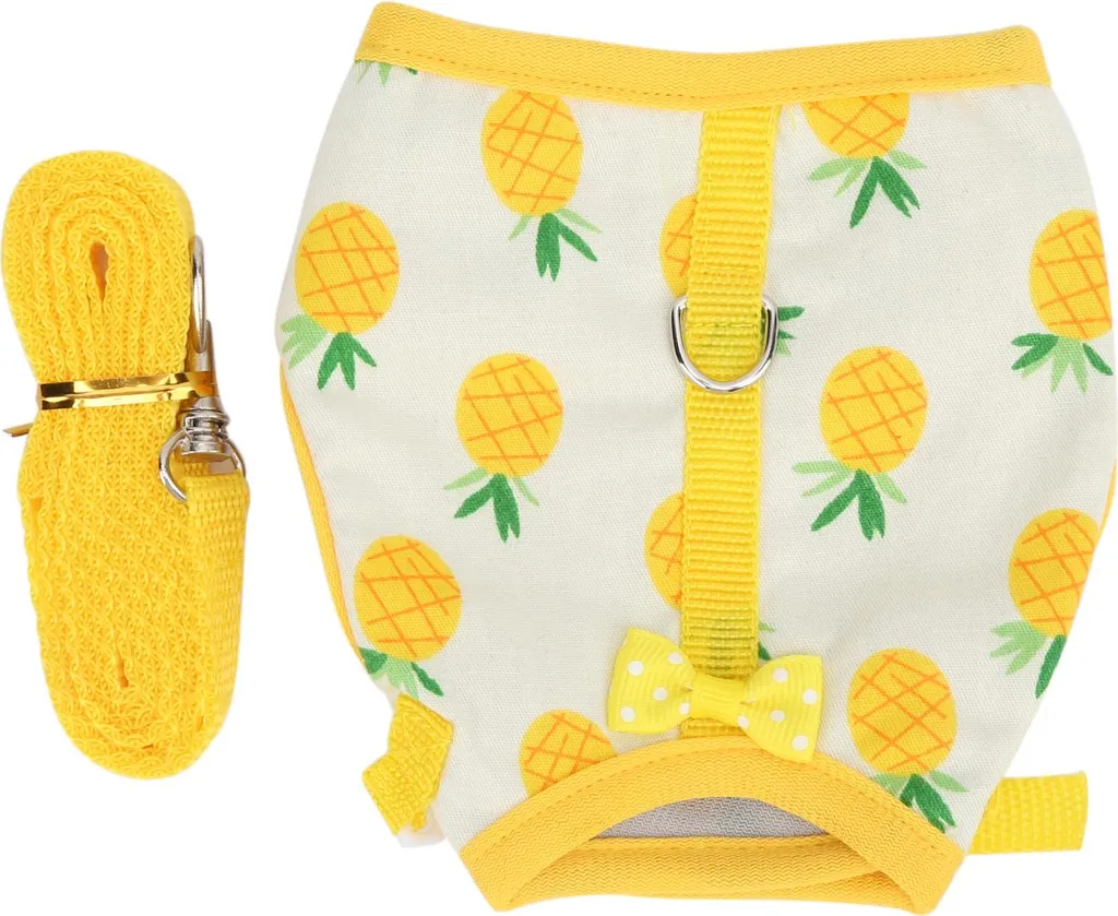 Dolce Imbracatura per Cavie Ananas: Gilet Morbido con Guinzaglio