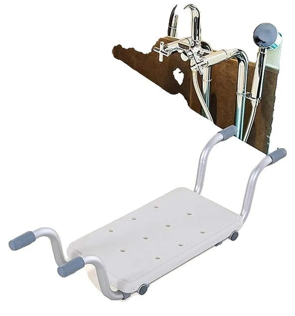 Siège de baignoire ergonomique blanc pour aide à la toilette
