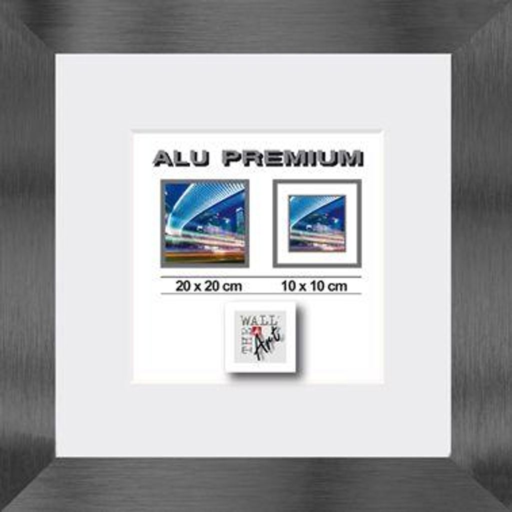 Aluminiumrahmen Quattro schwarz, 20 x 20 cm