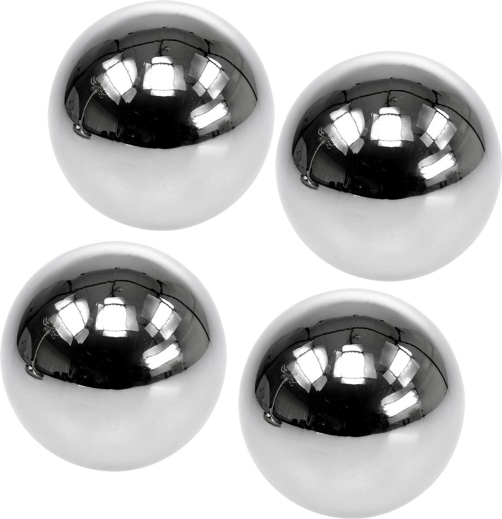 Edelstahl Dekokugeln Ø6cm 10er Set - Moderne Dekoration für Garten, Tisch und Festlichkeiten, Silber, PK10 Stück