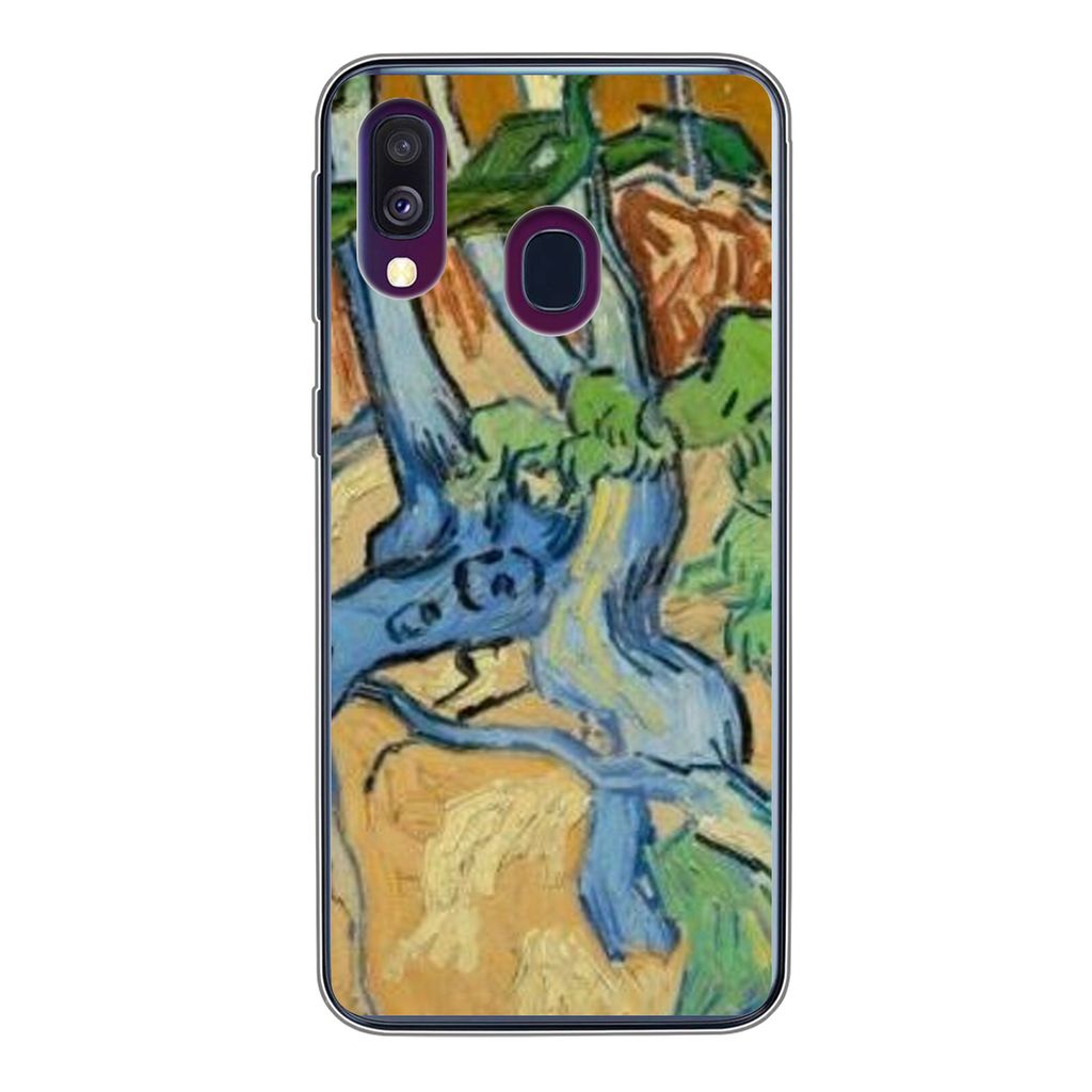 MuchoWow Handyhülle Schutzhülle Hülle für Samsung Galaxy A40 Baumwurzeln - Vincent van Gogh Silikon Softcase Handy Hülle - Handy-Tasche