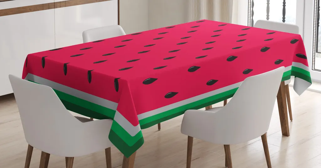 Tovaglia Estiva Anguria ABAKUHAUS 140x200 | Arredo Tavola Moderno