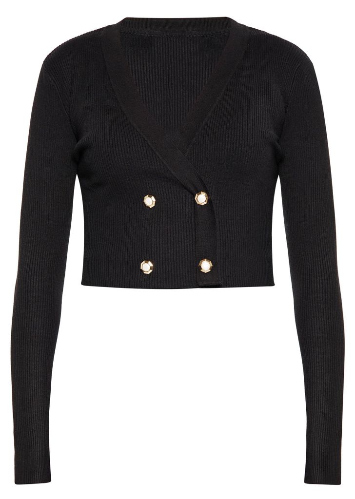 MALUBA Damen Cardigan - Schwarz, XL