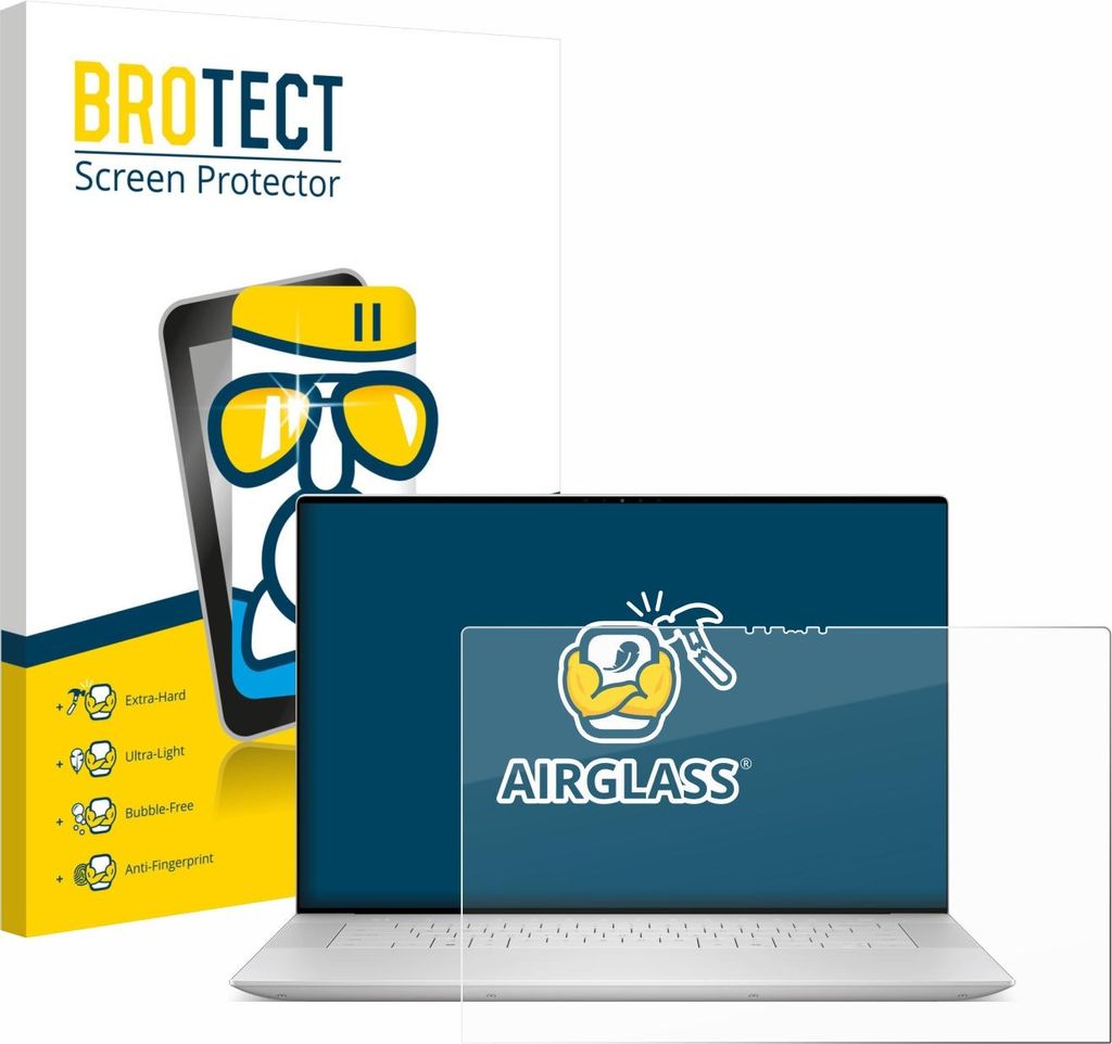 BROTECT Schutzglas für Dell XPS 16 9640 Schutzfolie Panzer Folie Glas Display Schutz klar