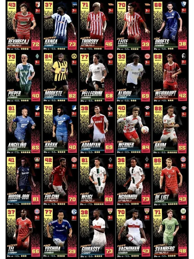 Match Attax 22/23 Transfert - Pack de 25 Cartes Neuves Officielles
