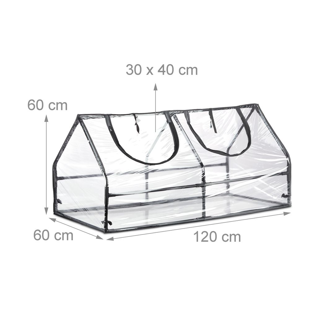 relaxdays Folienfrühbeet PVC mit 2 Fenstern Produktbild 4
