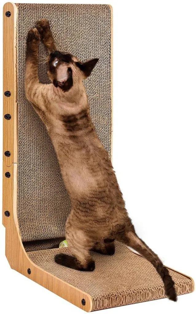 Échelle d'escalade pour chats en L hauteur 68 cm structure haute densité