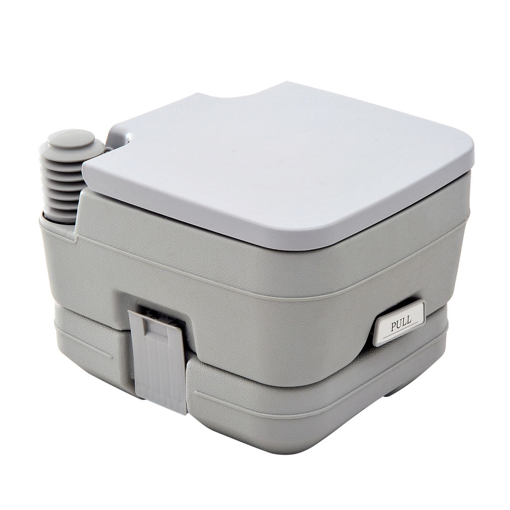 HOMCOM Campingtoilette Faltbare Reisetoilette max. Tragkraft bis 200 kg 10L Falttoilette Trockentrenntoilette für Camping, Wandern, Reisen, Angeln