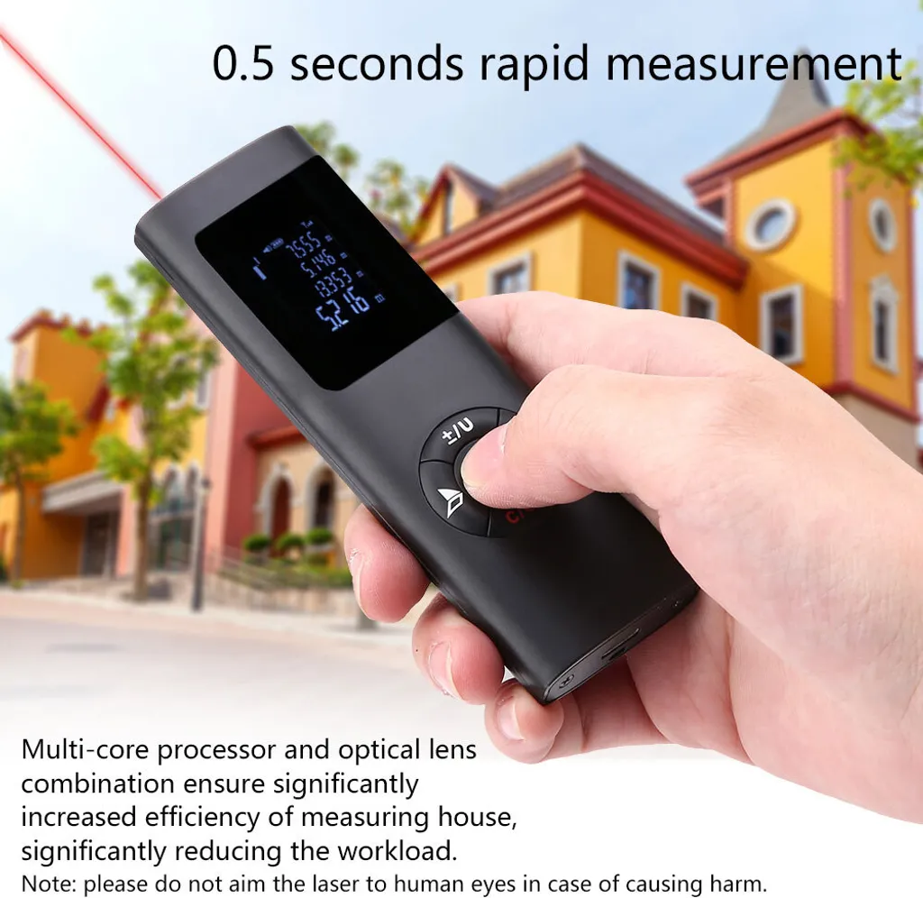 Télémètre Laser 40M Multifonction JQ40 - Calcul Surface et Volume Mini - 7