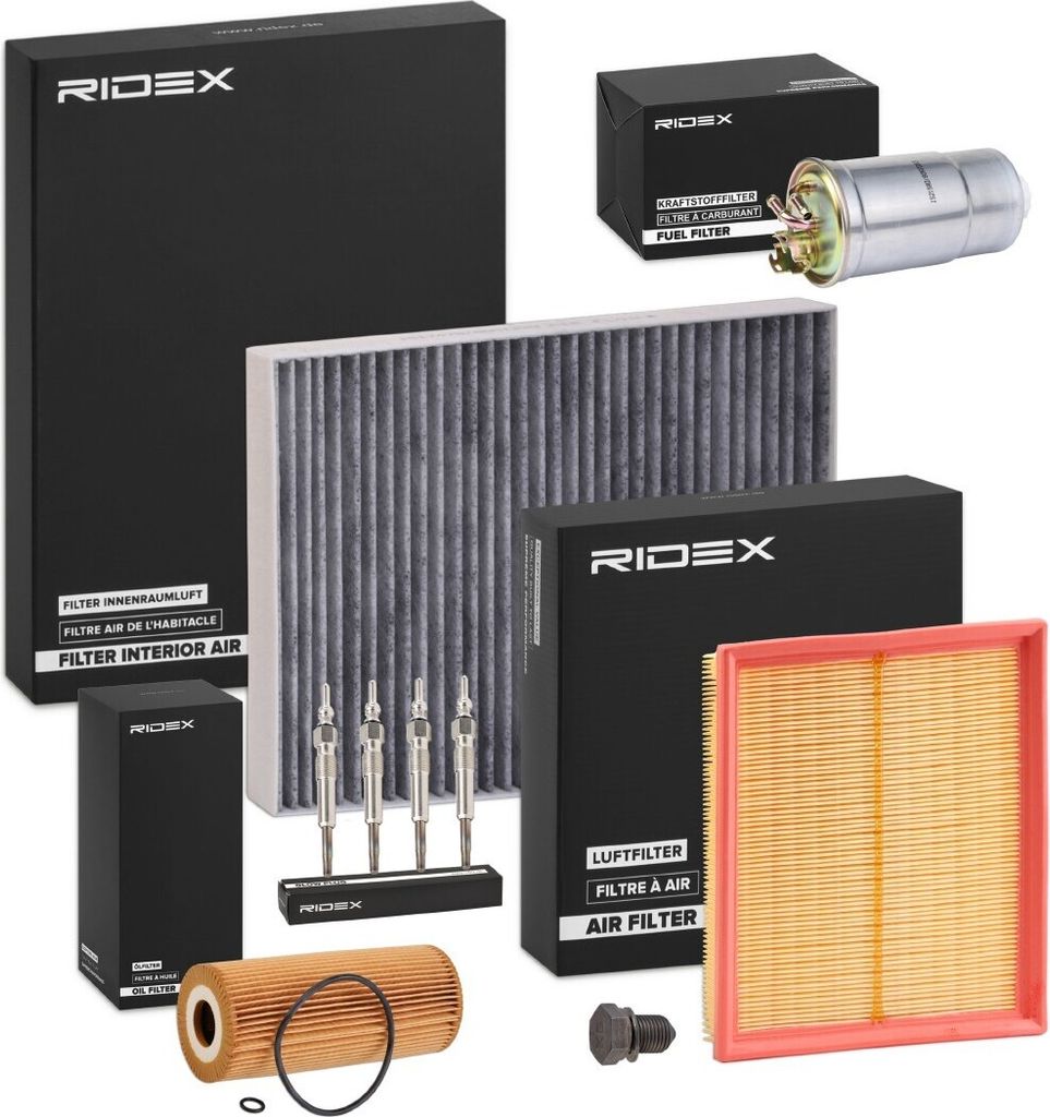 RIDEX Inspektionspaket Filterset für VW Golf IV Schrägheck (1J1) PASSAT Variant (3B6) Golf IV Variant (1J5) PASSAT Variant (3B5) PASSAT (3B3) PASSAT