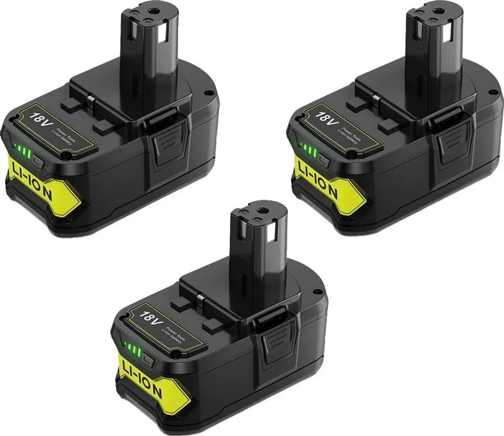 Tris Batterie 18V 6,0Ah per Giardinaggio e Utensili - Ricambio Compatibile