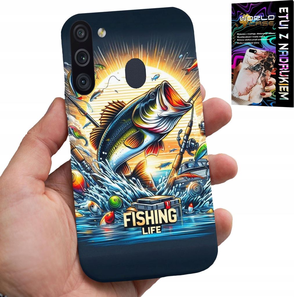 Gehäuse Für Samsung Galaxy A21 - Angler-Muster, Fisch, Kabeljau, Lachs