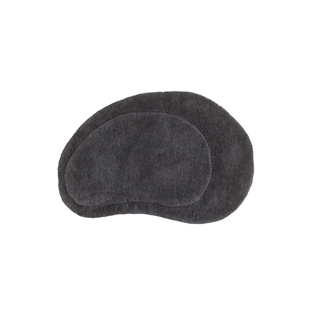 Tapis de bain 75x50cm Sten gris foncé - Idéal sortie de douche déco