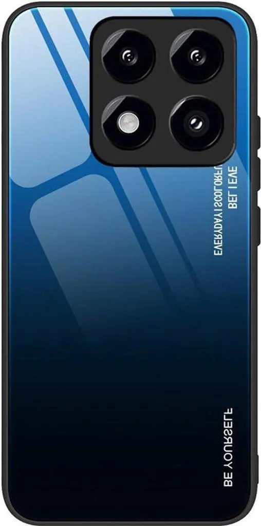 Coque iPhone silicone et TPU dégradé bleu avec verre trempé 9H robuste