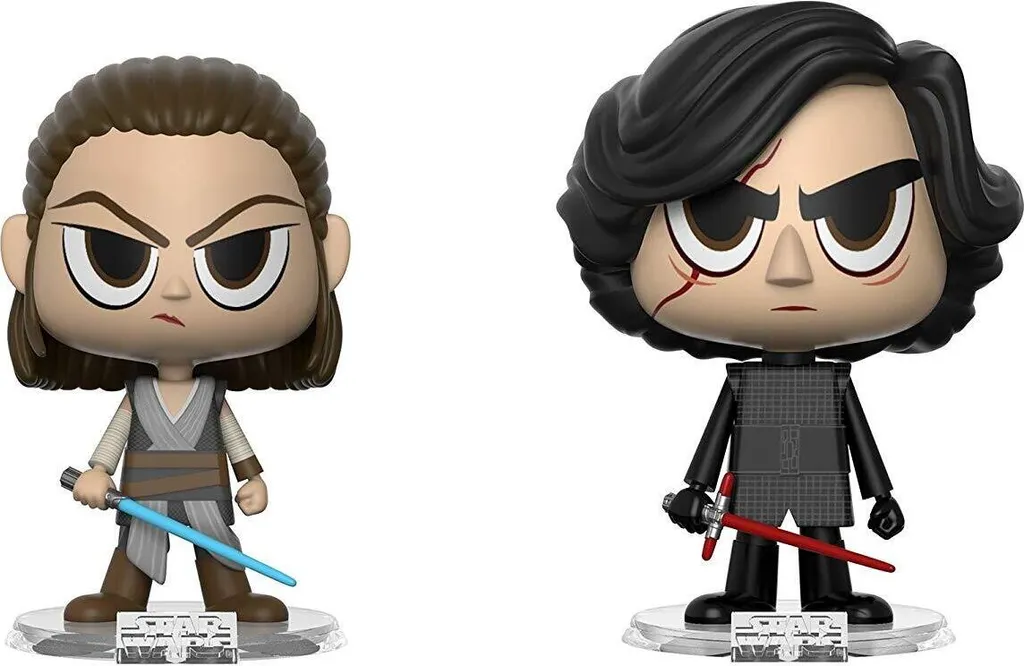 Décoration Star Wars Rey et Kylo figurines Bobble-Head pour bureau et geek