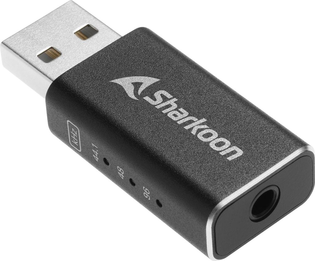 Sharkoon DAC Pro S, USB Typ-A, 3ˌ5 mm, Männlich, Schwarz, Produktbild 