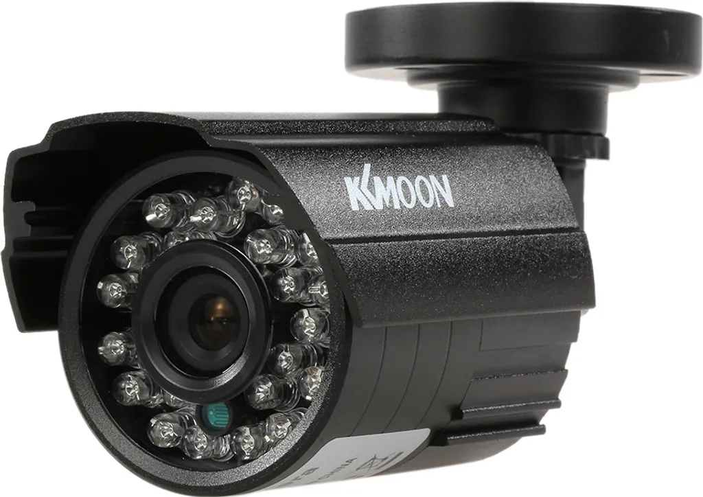 Caméra CCTV Bullet 1200TVL avec 24 LED IR-CUT Vision Nocturne PAL Noir