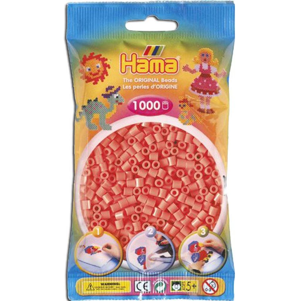 Hama 207-44 Perlen-Btl. 1000 Stck., pastell-rot