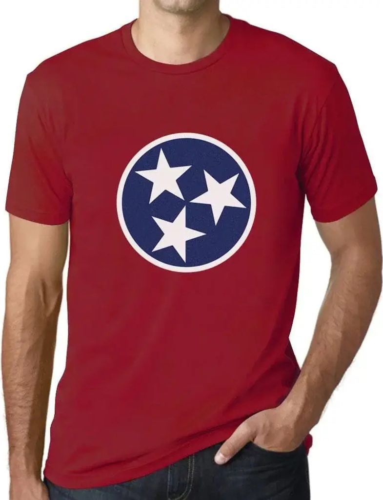 Herren Grafik T-Shirt Tennessee fahne – Tennessee Flag – Öko-Verantwortlich Vintage Jahrgang Kurzarm Lustige Druck Geburtstag Geschenk Mann