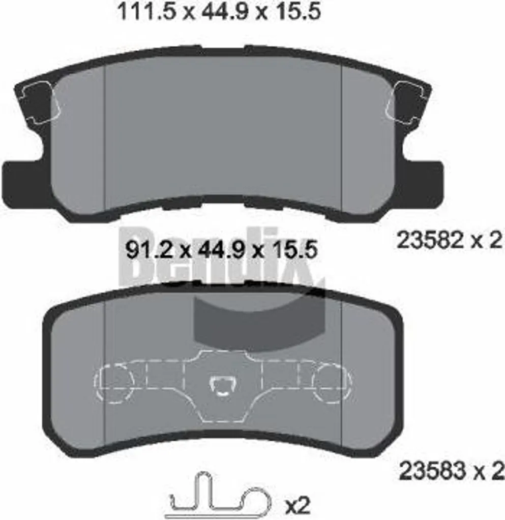 Plaquettes de frein pour Jeep Compass et Patriot, sécurité BENDIX BPD1199