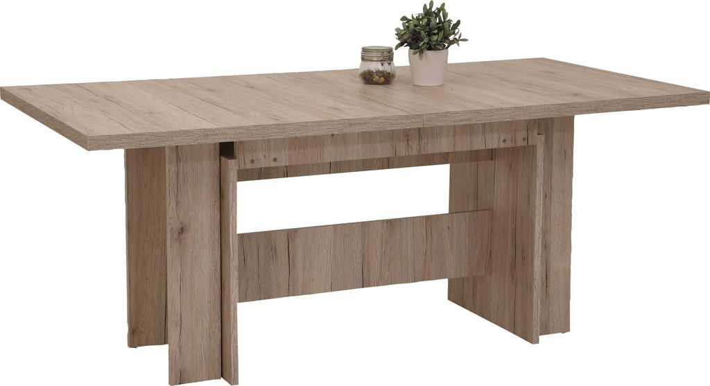 Table de coulisse Lia II -Reproduction chêne sable - Image du produit 