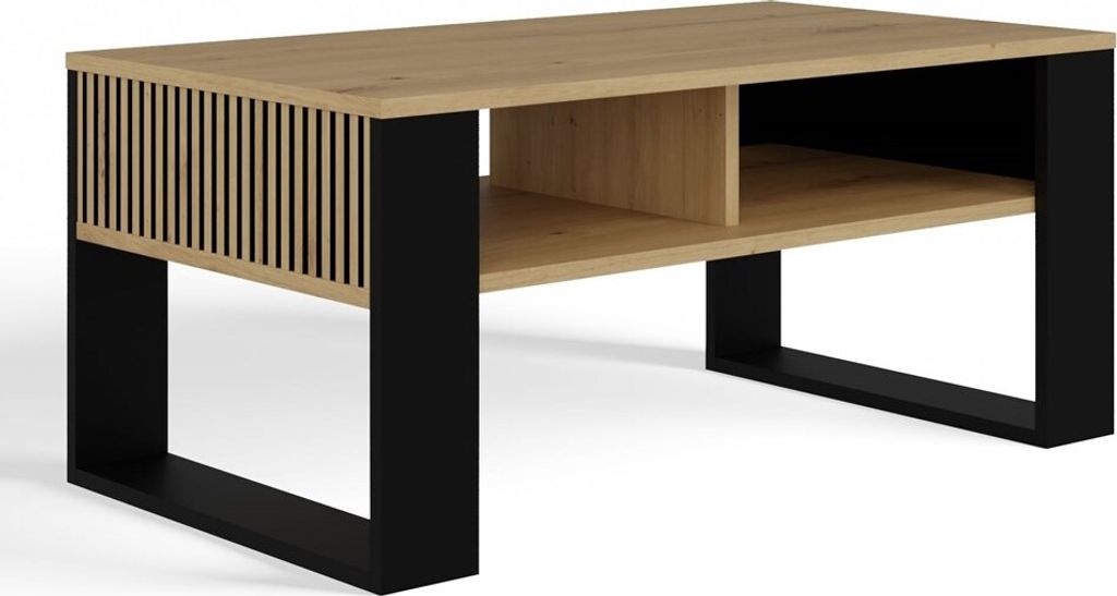 Couchtisch Ralph Artisan-Eiche / Schwarz 2 Slim